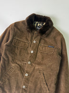 Dolce & Gabbana Corduroy Shearling Jacket Leopard Lining