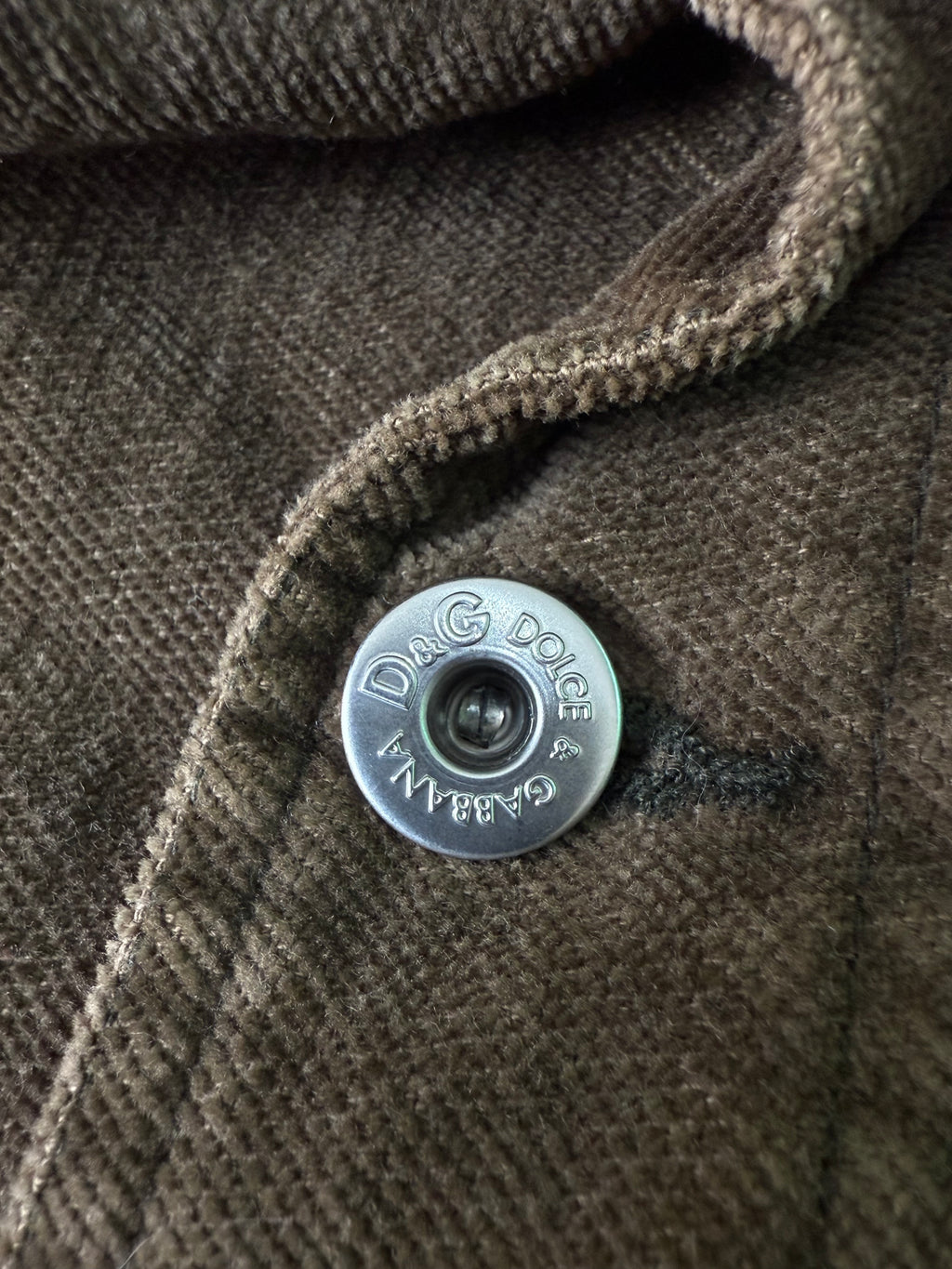Dolce & Gabbana Corduroy Shearling Jacket Leopard Lining