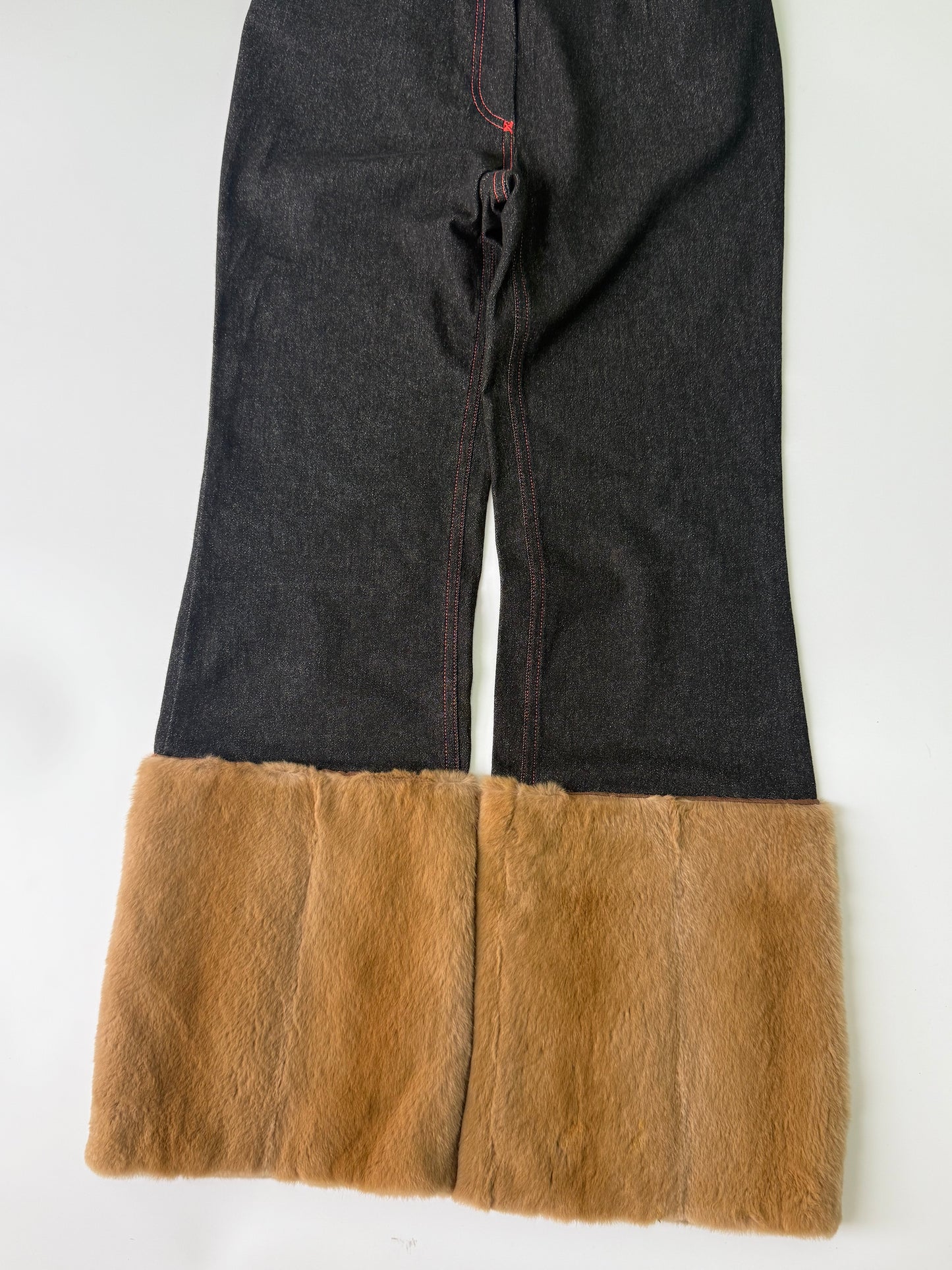 Rare Dolce & Gabbana F/W 1999 Fur Cuff Pants