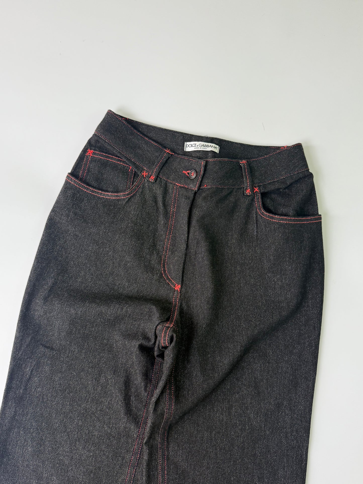 Rare Dolce & Gabbana F/W 1999 Fur Cuff Pants