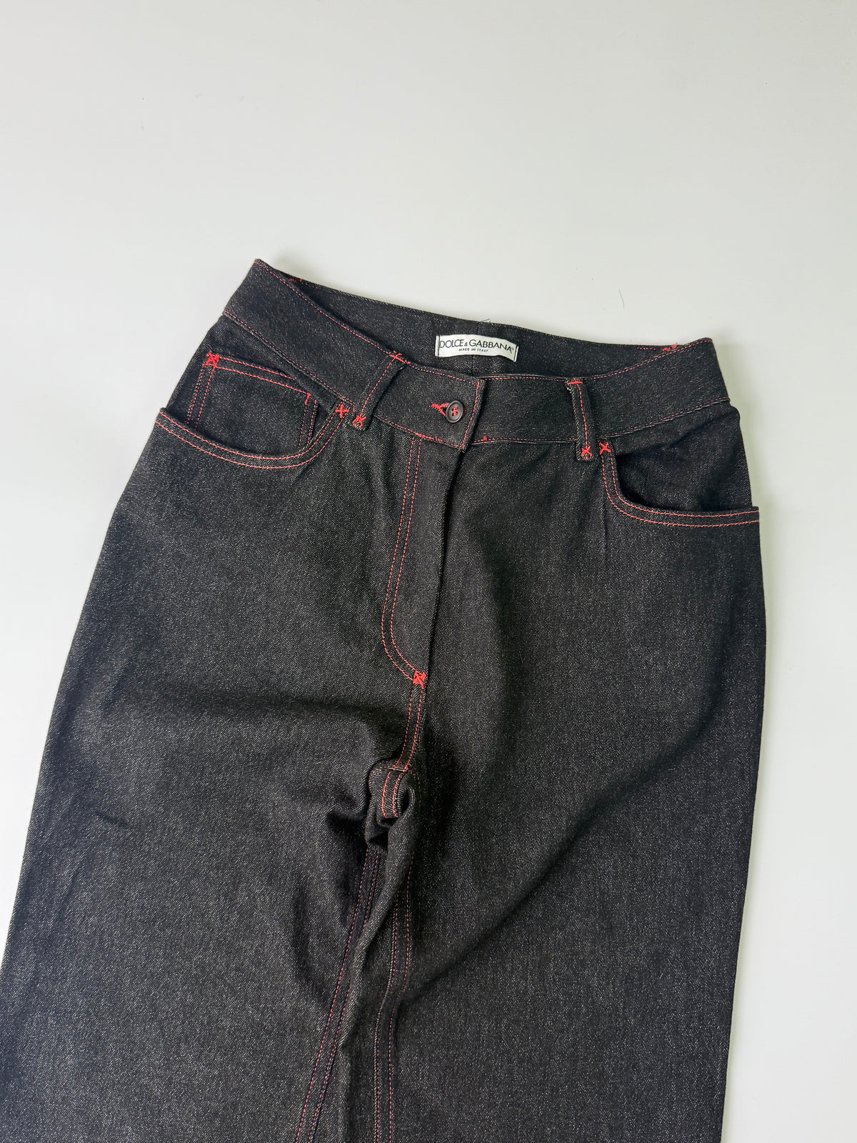 Rare Dolce & Gabbana F/W 1999 Fur Cuff Pants