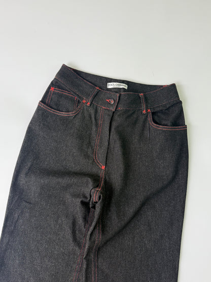 Rare Dolce & Gabbana F/W 1999 Fur Cuff Pants