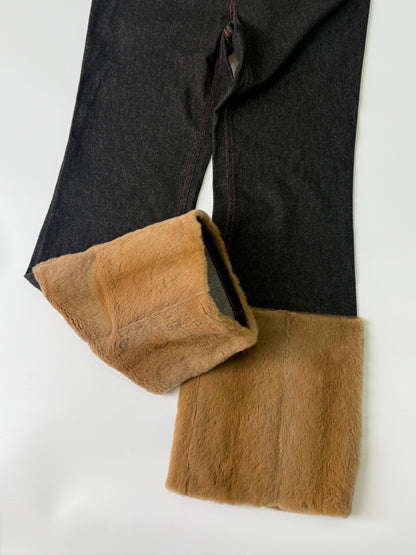 Rare Dolce & Gabbana F/W 1999 Fur Cuff Pants