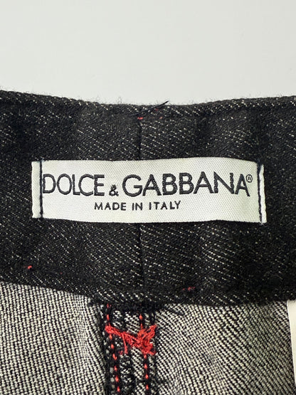 Rare Dolce & Gabbana F/W 1999 Fur Cuff Pants