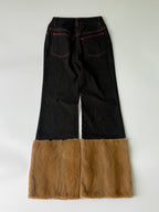Rare Dolce & Gabbana F/W 1999 Fur Cuff Pants