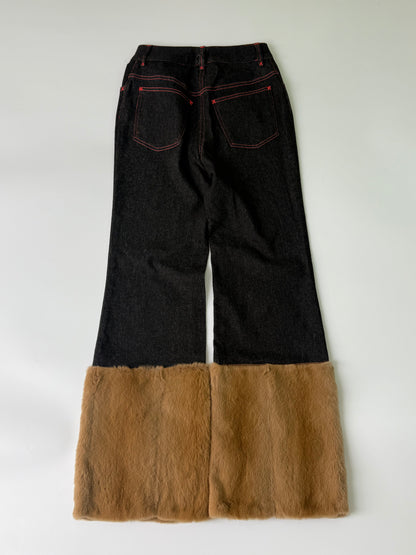 Rare Dolce & Gabbana F/W 1999 Fur Cuff Pants