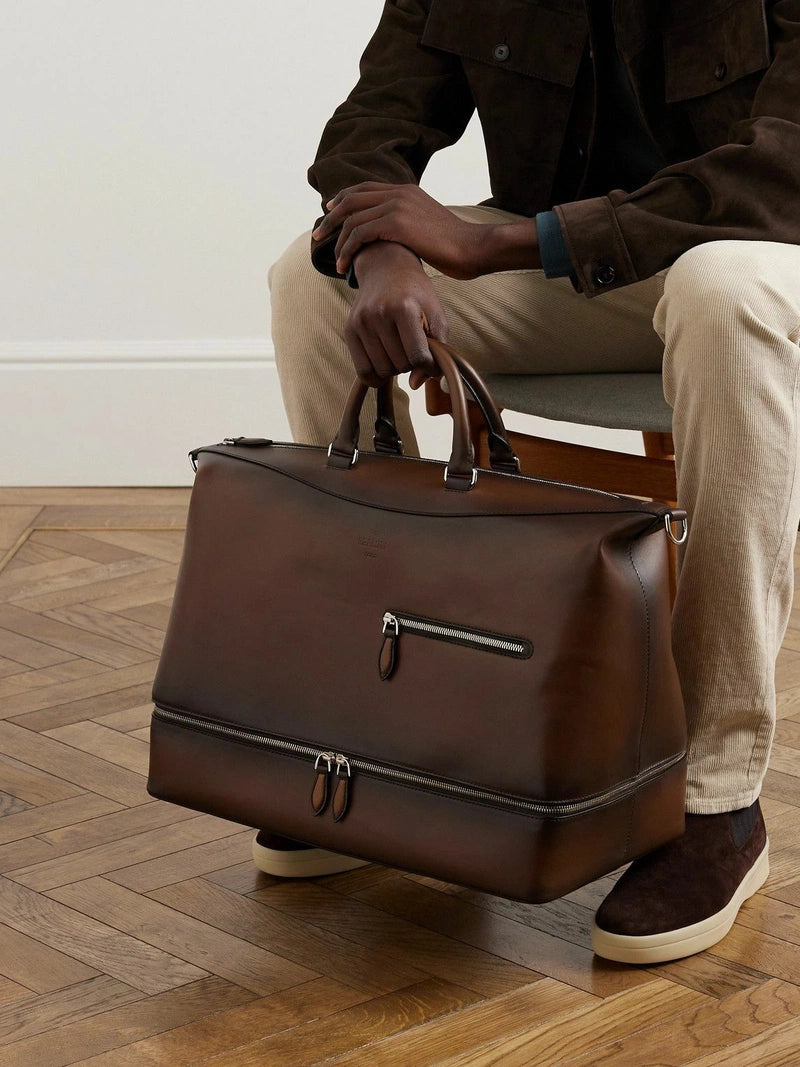 Berluti Venezia Leather Holdall Bag