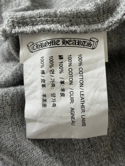 Chrome Hearts Gray BS Fleur Button Henley Neck Short Sleeve