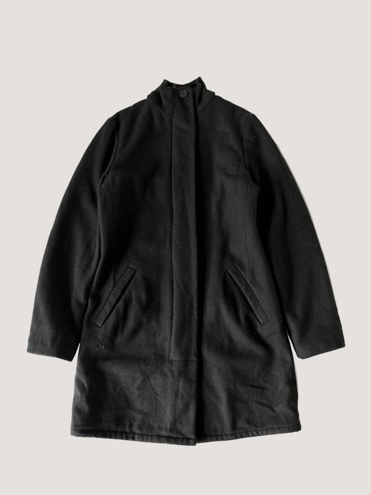 Helmut Lang 1998 Black Long Wool Coat