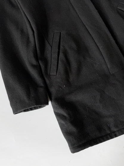Helmut Lang 1998 Black Long Wool Coat