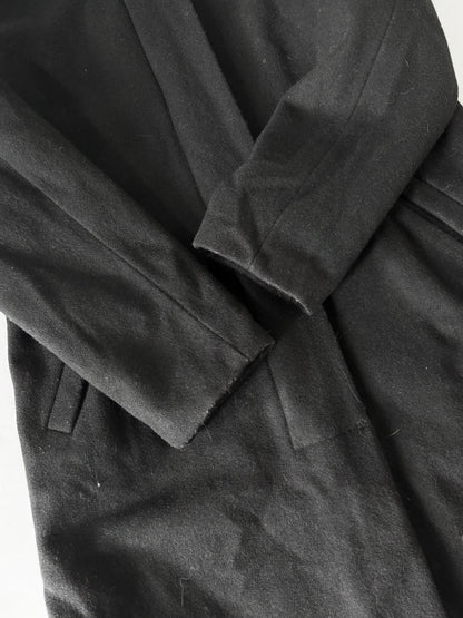 Helmut Lang 1998 Black Long Wool Coat