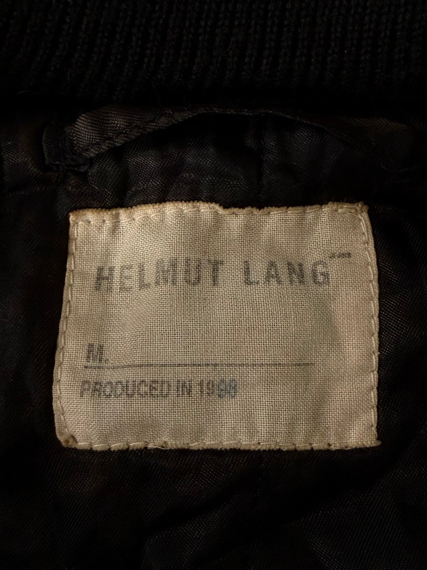 Helmut Lang 1998 Black Long Wool Coat
