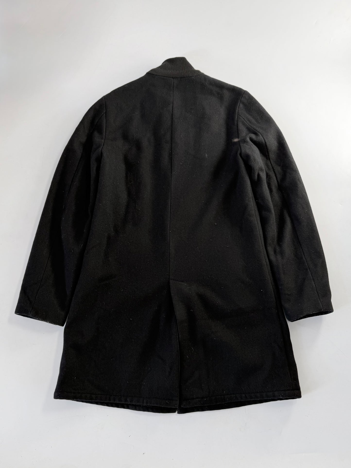Helmut Lang 1998 Black Long Wool Coat