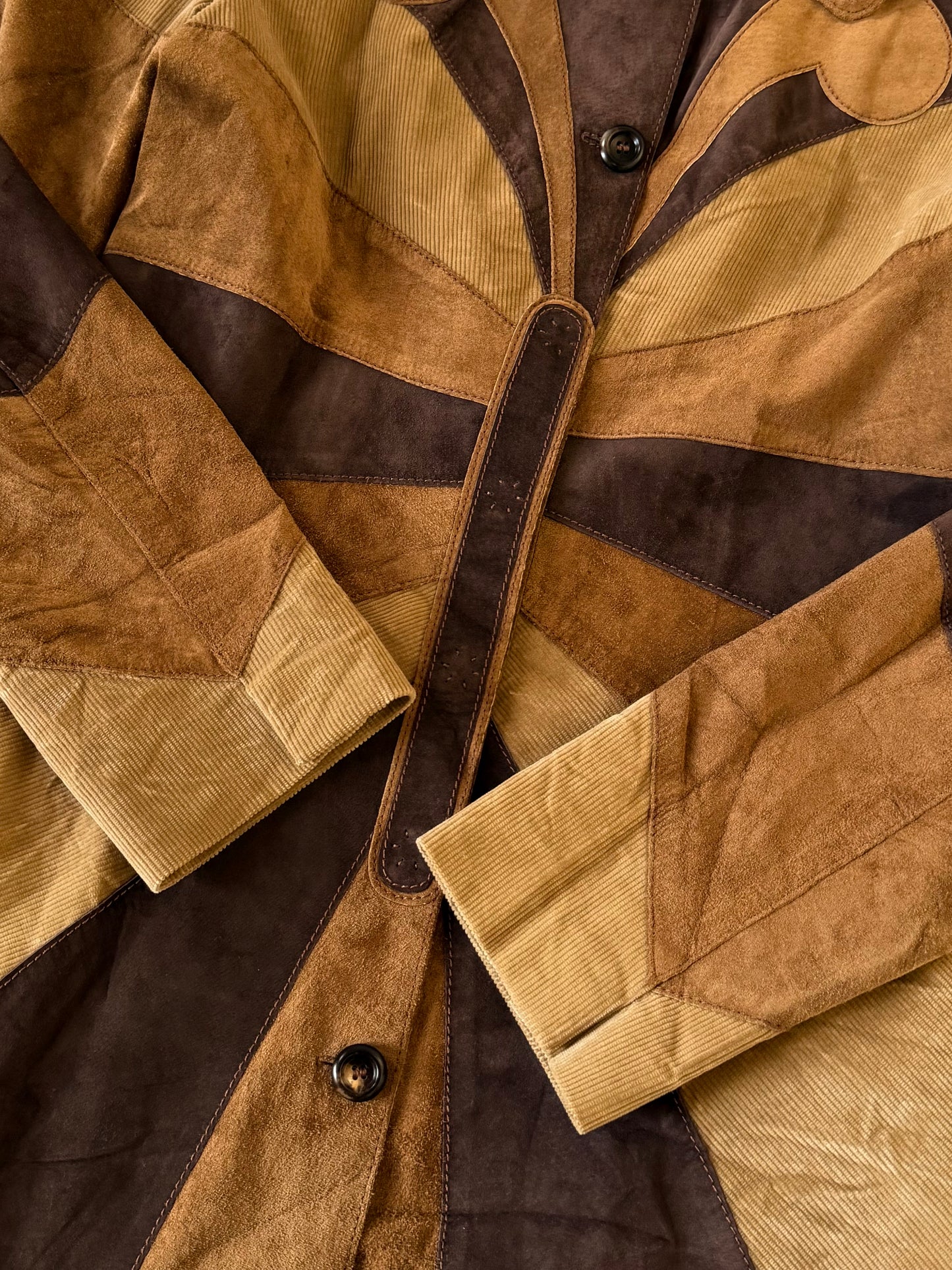 Dolce & Gabbana Brown Butterfly Suede Coat