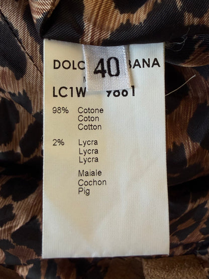 Dolce & Gabbana Brown Butterfly Suede Coat