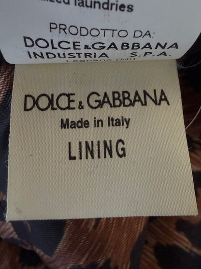 Dolce & Gabbana Brown Butterfly Suede Coat