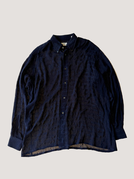 Hermes Script Button Down Shirt