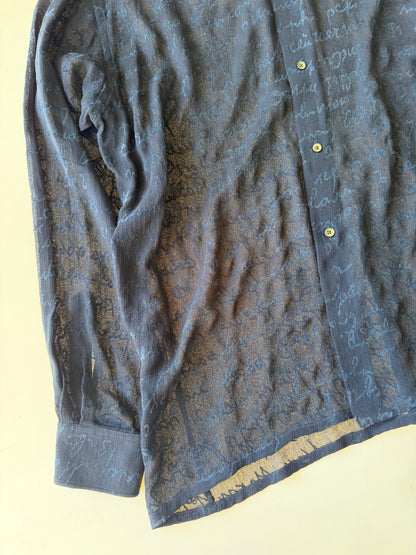 Hermes Script Button Down Shirt