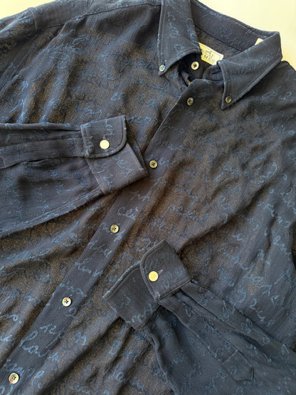 Hermes Script Button Down Shirt