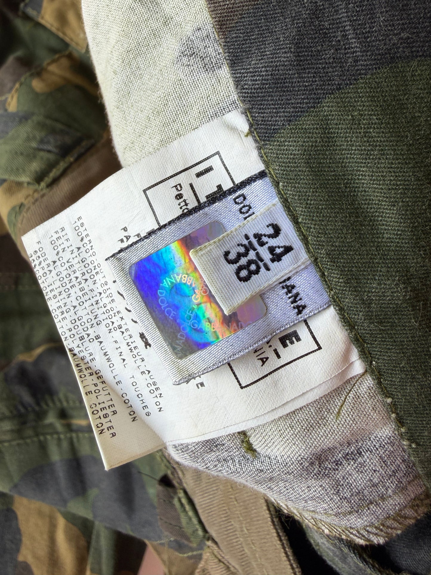 Dolce & Gabbana 03 AW Strap Camo Pants