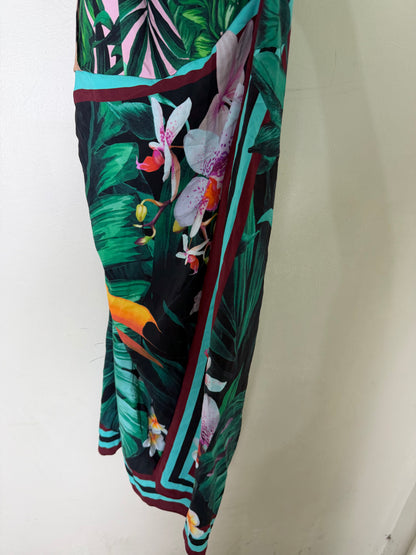 Dolce & Gabbana Tropical Jungle Print One-Shoulder Dress