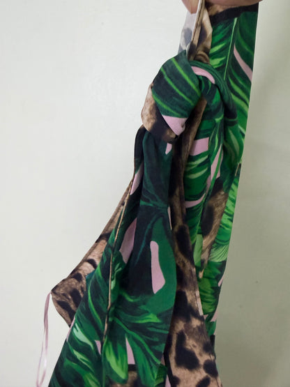 Dolce & Gabbana Tropical Jungle Print One-Shoulder Dress