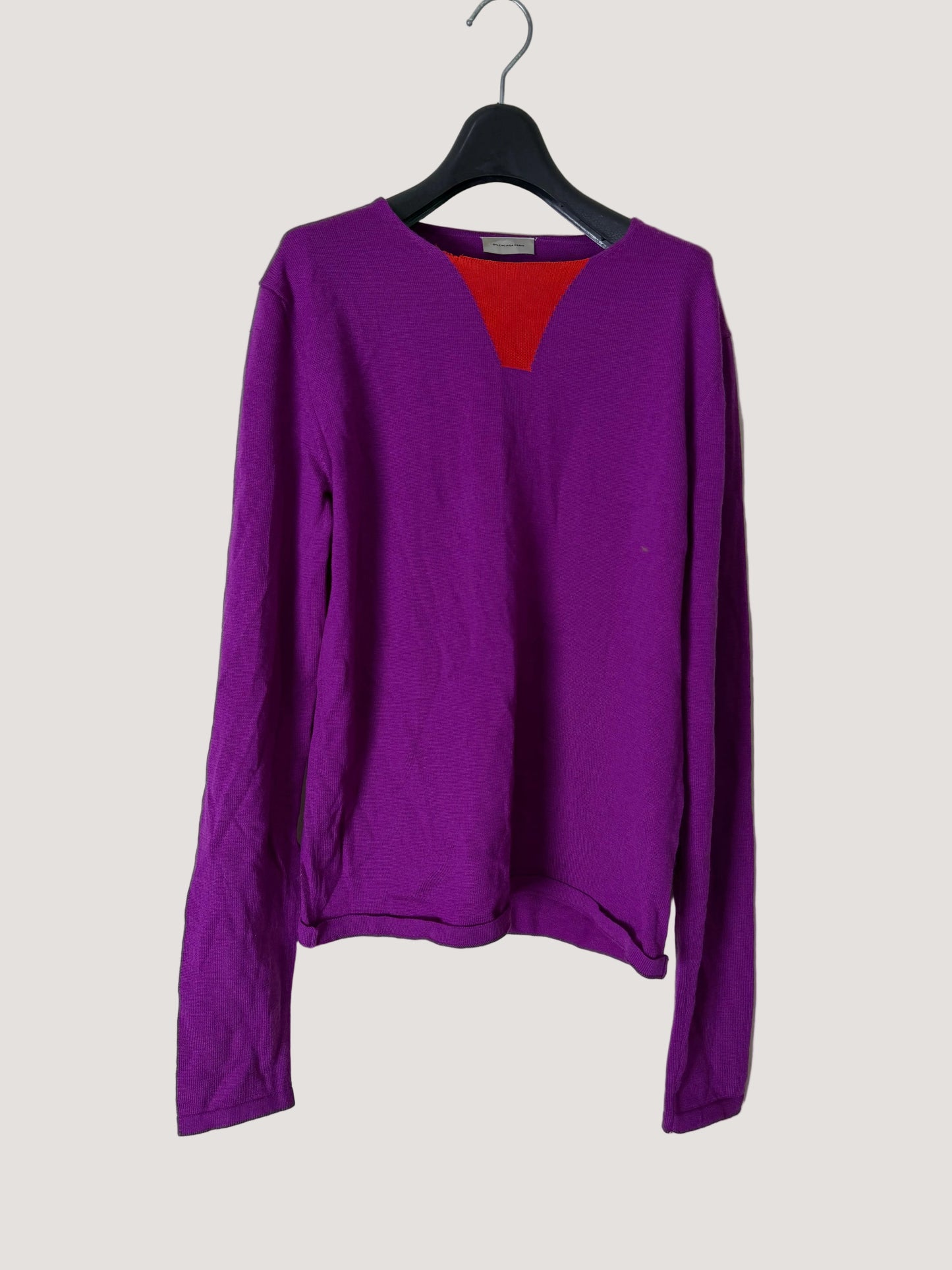 Balenciaga Paris Purple Sweater