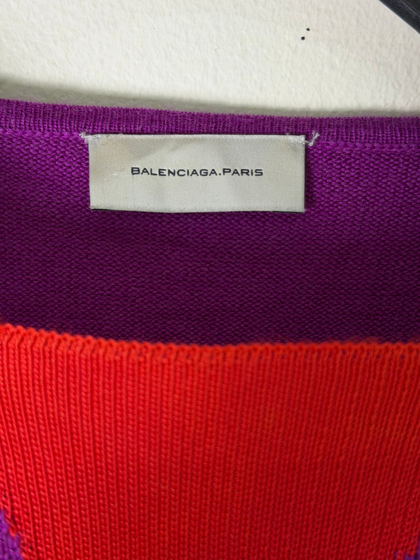 Balenciaga Paris Purple Sweater