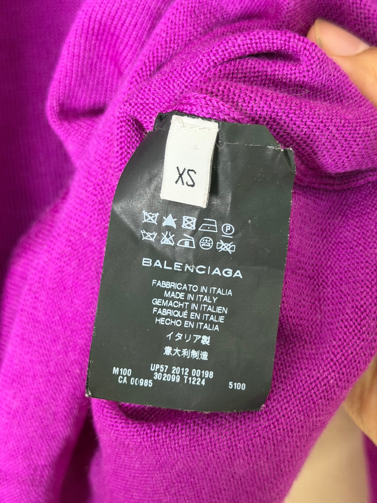 Balenciaga Paris Purple Sweater
