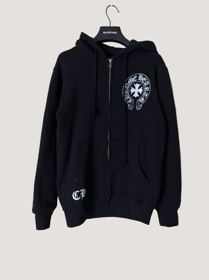 Vintage Chrome Hearts "Made in Hollywood" ZipUp Black Hoodie