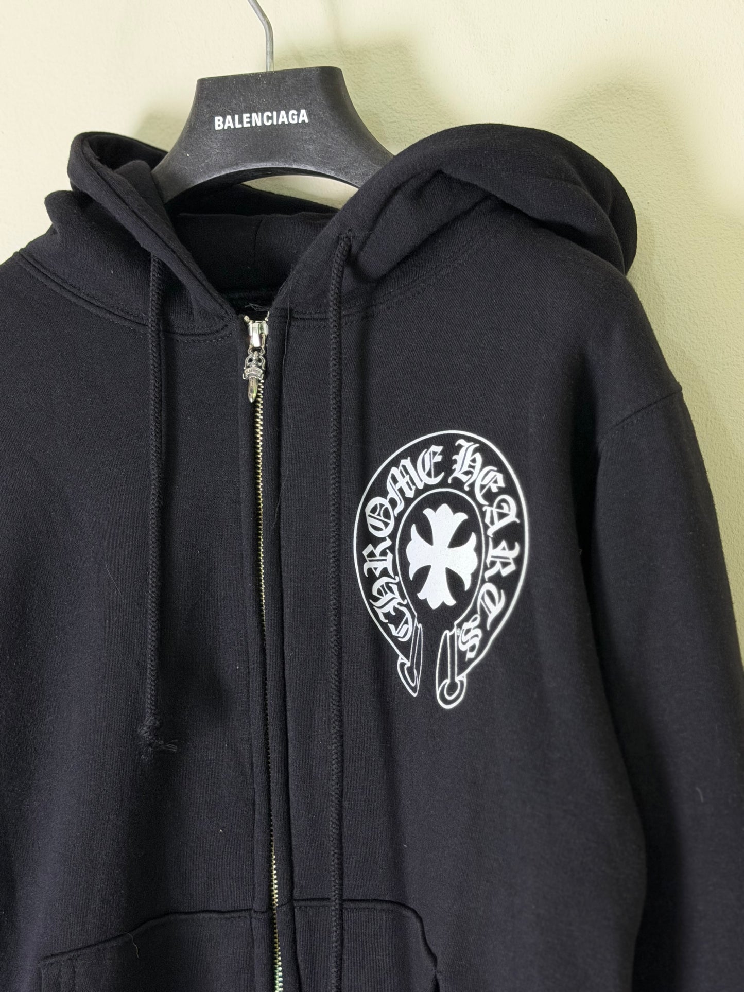 Vintage Chrome Hearts "Made in Hollywood" ZipUp Black Hoodie