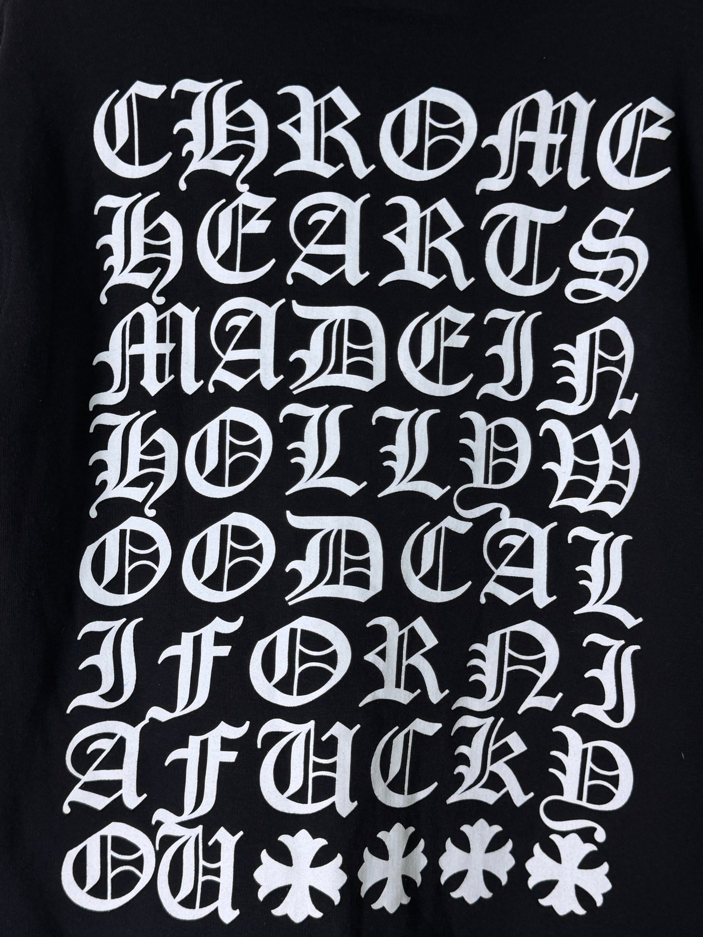 Vintage Chrome Hearts "Made in Hollywood" ZipUp Black Hoodie