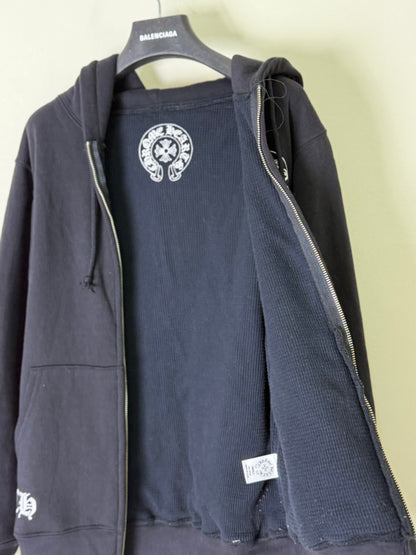 Vintage Chrome Hearts "Made in Hollywood" ZipUp Black Hoodie