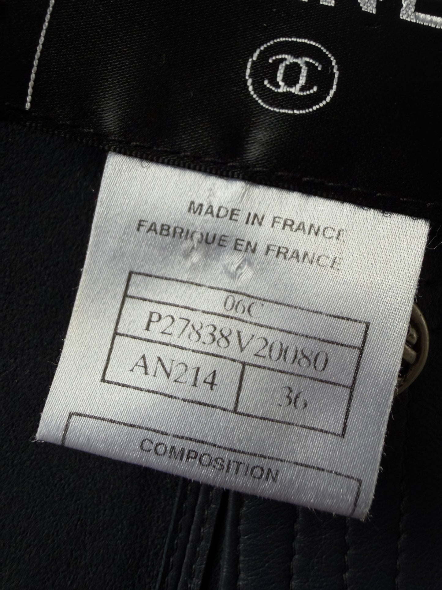 Cruise 2006 Chanel Black Leather Collarless Biker Jacket