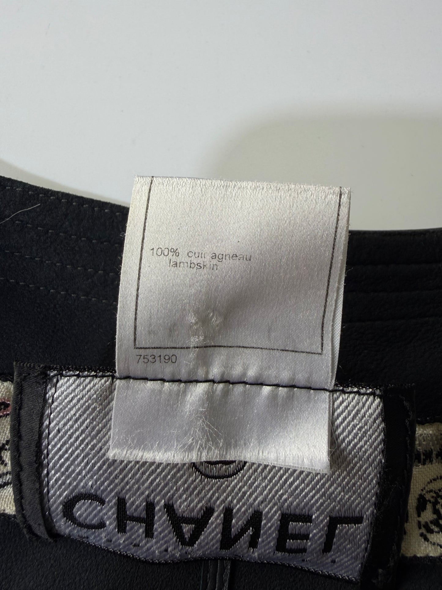 Cruise 2006 Chanel Black Leather Collarless Biker Jacket