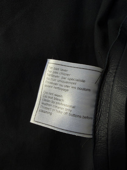 Cruise 2006 Chanel Black Leather Collarless Biker Jacket