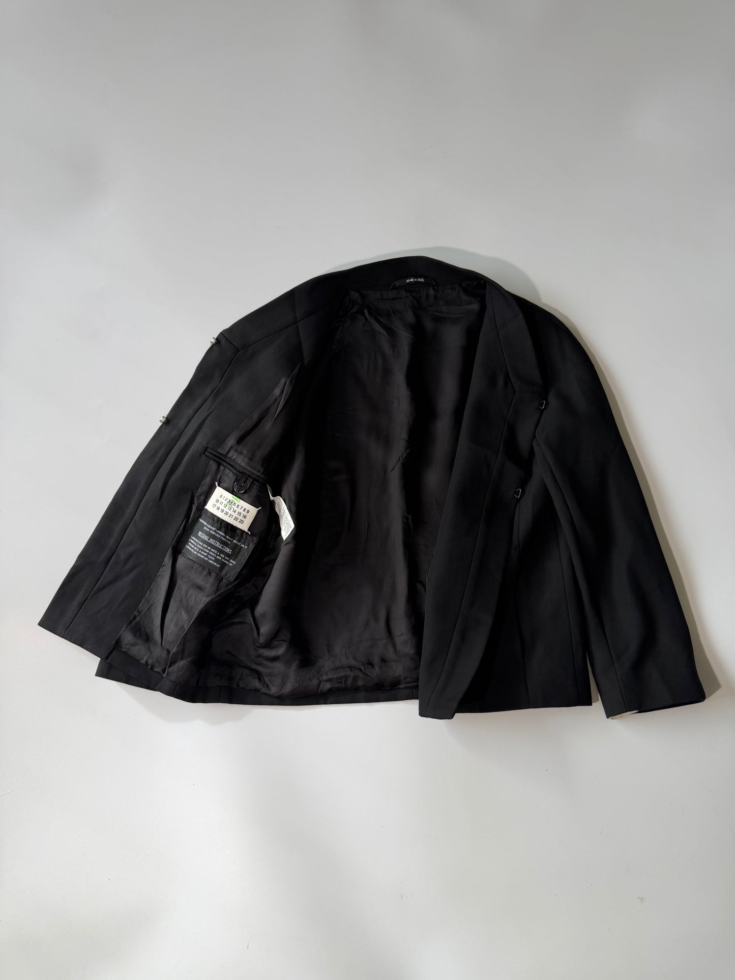 Maison Margiela Line 4 Black Collarless Jacket