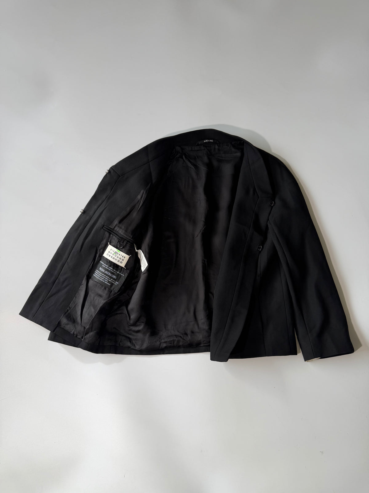Maison Margiela Line 4 Black Collarless Jacket