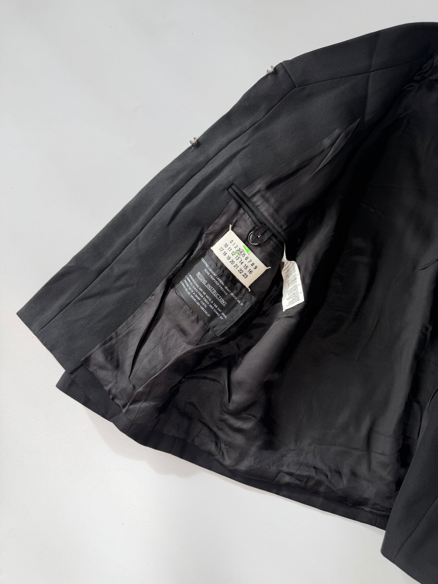 Maison Margiela Line 4 Black Collarless Jacket