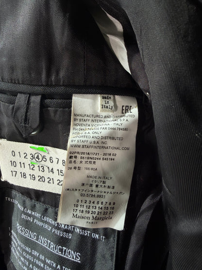 Maison Margiela Line 4 Black Collarless Jacket