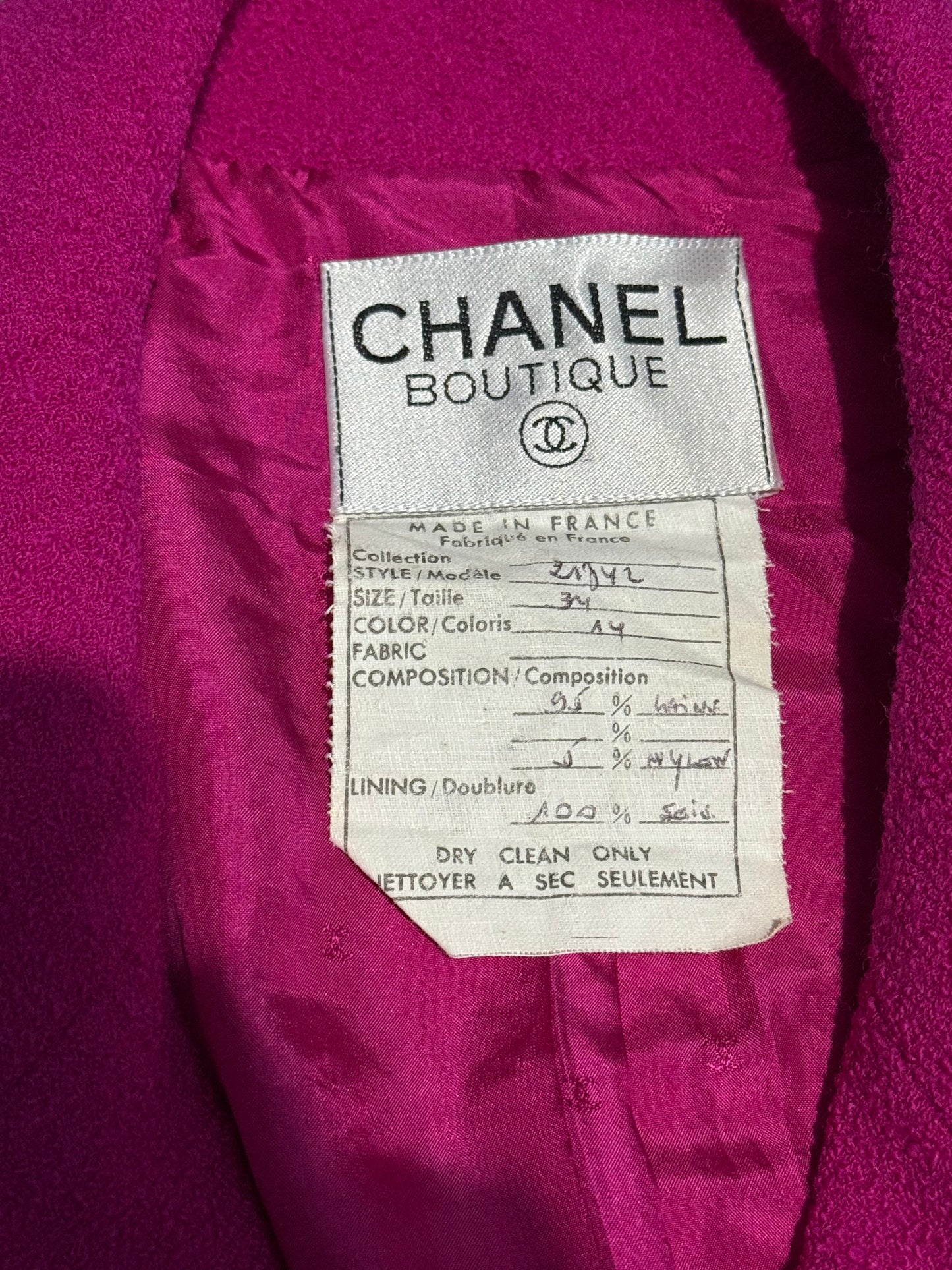Chanel Pink Tweed Jacket