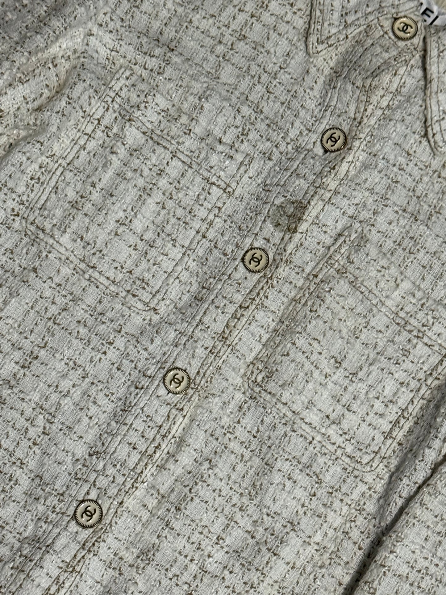 Chanel Beige Tweed Shirt