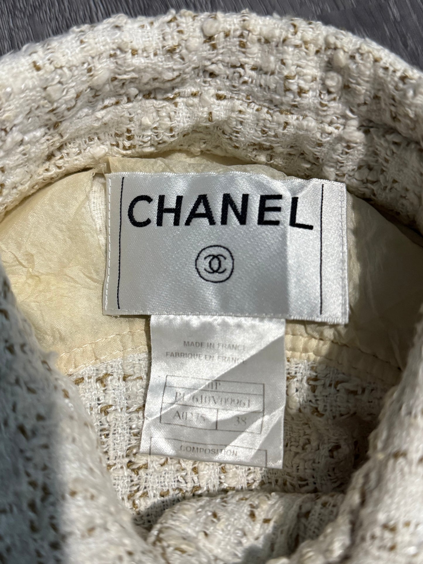 Chanel Beige Tweed Shirt