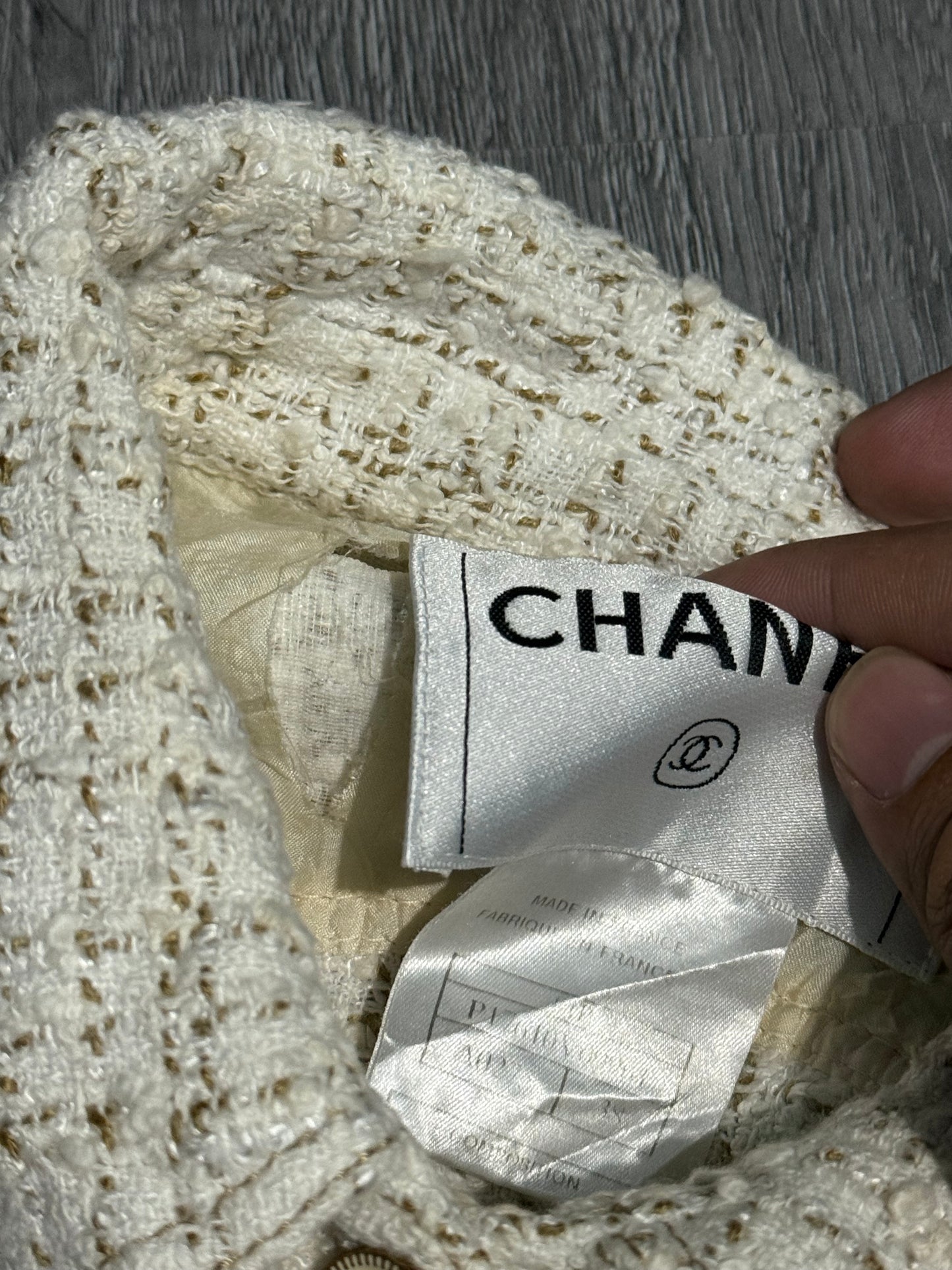 Chanel Beige Tweed Shirt