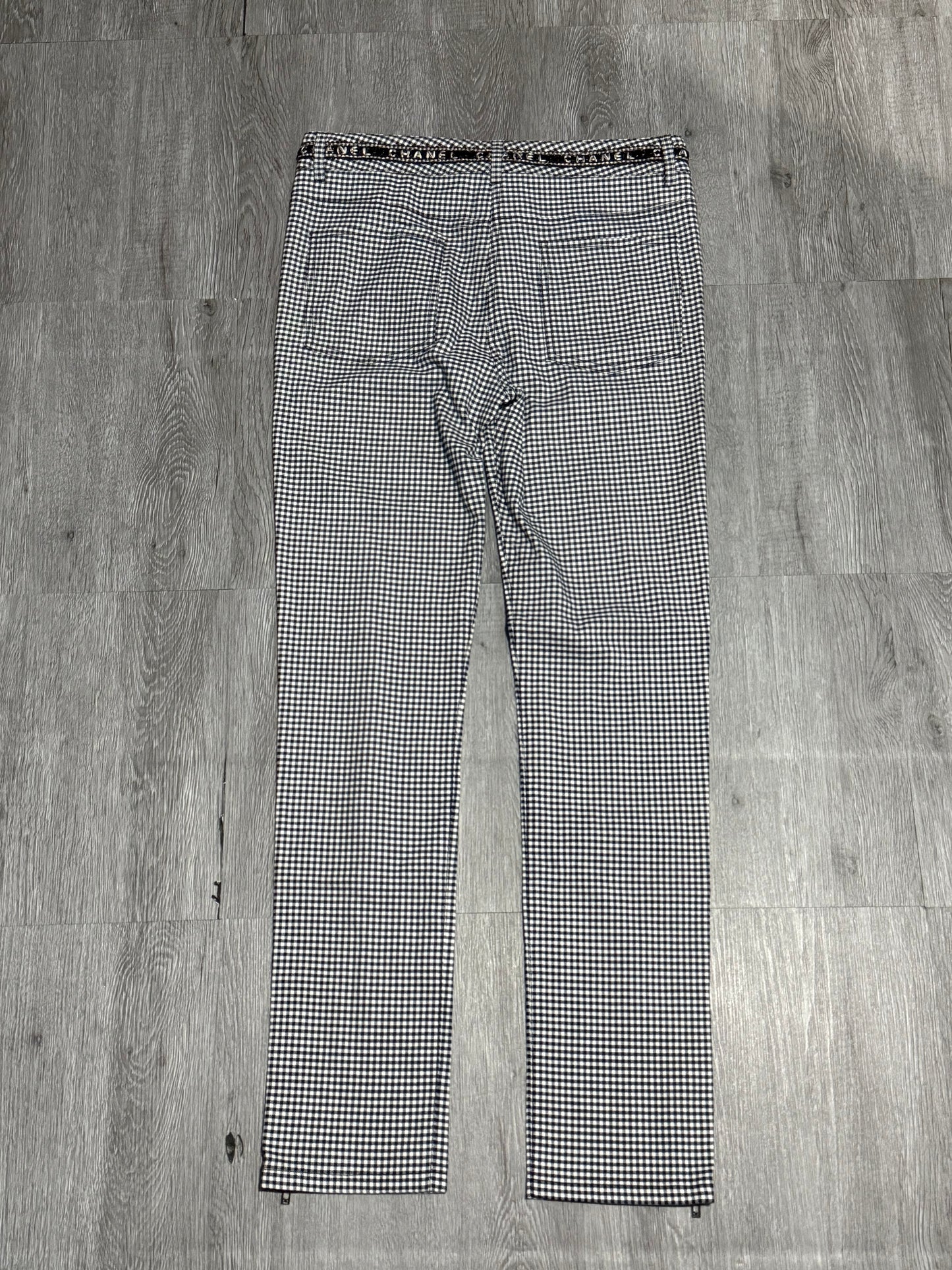 Chanel Cotton Elastane Pants Navy White