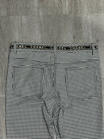Chanel Cotton Elastane Pants Navy White