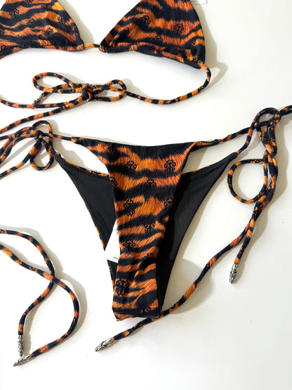 Chrome Hearts x Dipped in Blue Orange Tiger Bikini Set