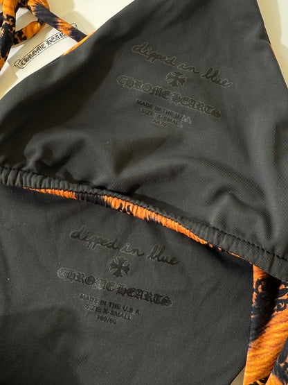 Chrome Hearts x Dipped in Blue Orange Tiger Bikini Set