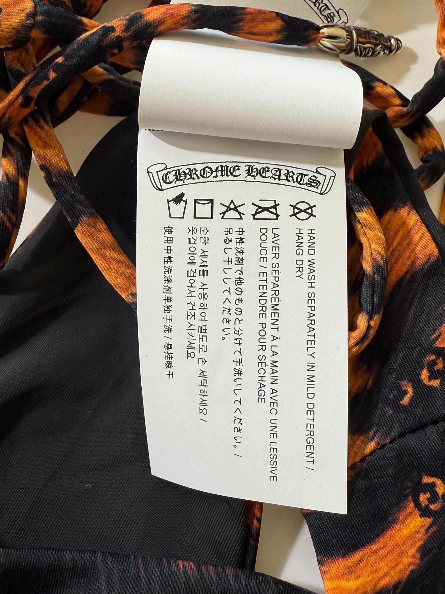 Chrome Hearts x Dipped in Blue Orange Tiger Bikini Set