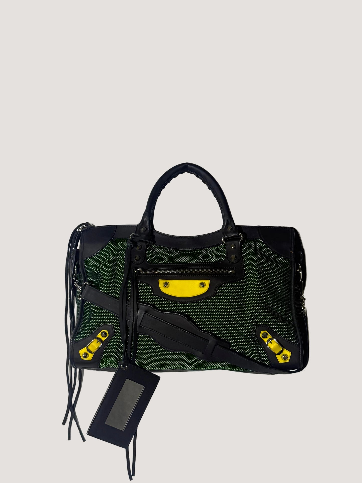 2000’s Balenciaga Green Mesh Motocross Classic City Bag